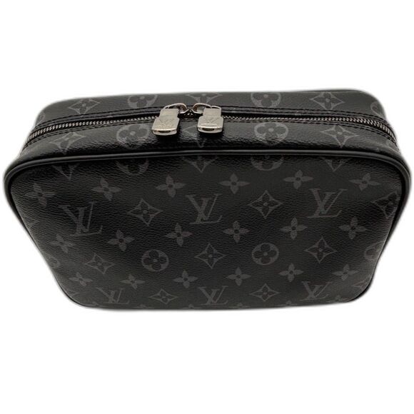 Louis Vuitton Monogram Eclipse Trous Toilet Pouch PM M43383-EUC - Picture 1 of 10